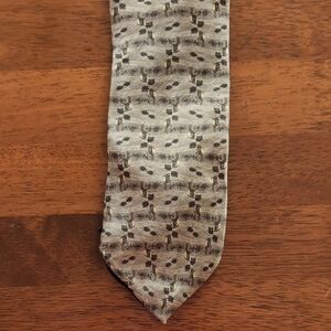 Murano Geometric Tie in Gray and Black
